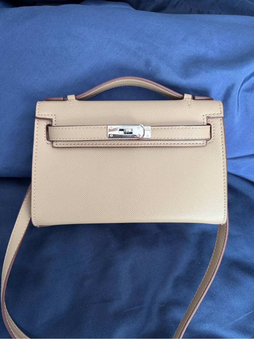 Mini Kelly Style Taupe Purse